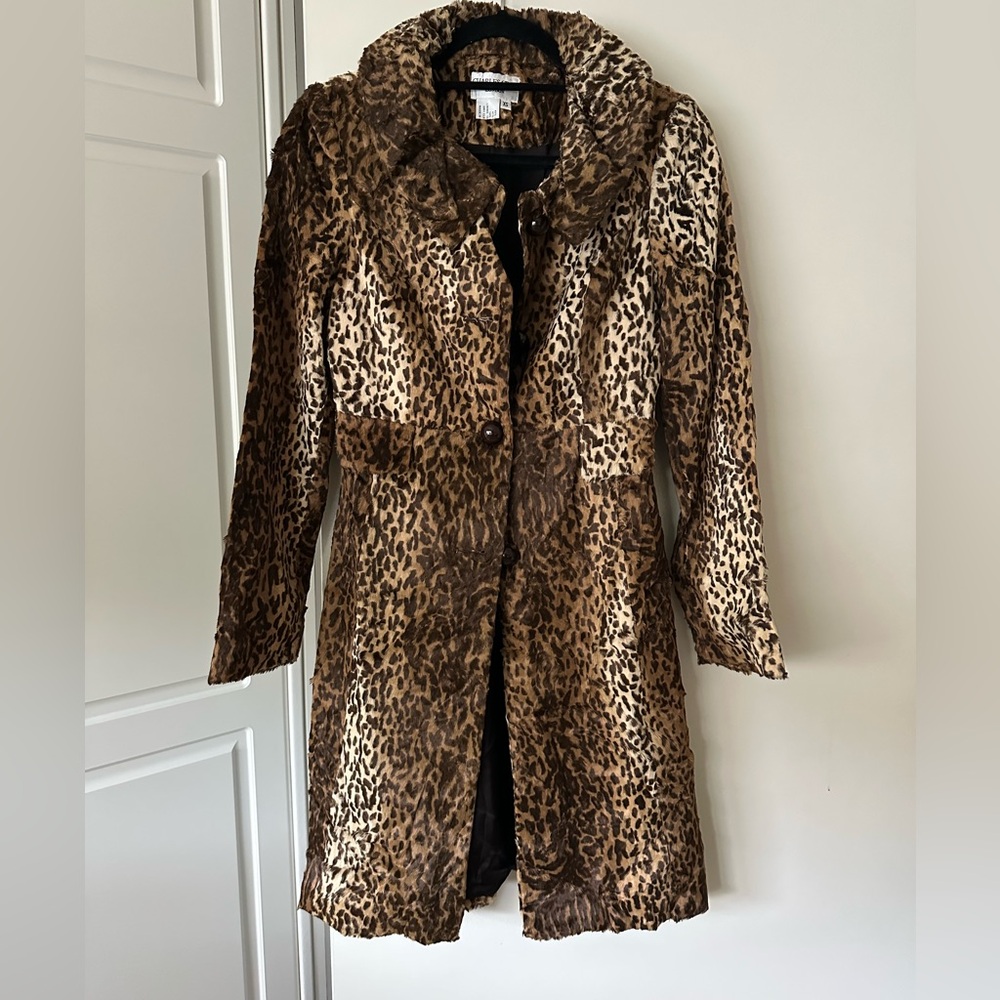 Charles Grey London Leopard Print Teddy Jacket